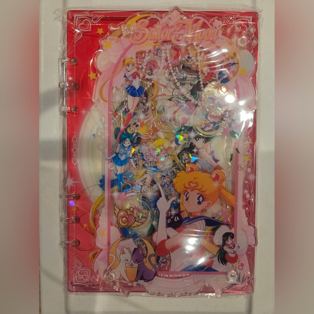 Sailor Moon Themed Notebook with Holographic Cover A5 Shaker